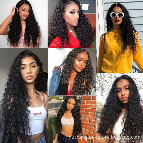 Unprocessed Brazilian Human Hair HD Full Lace Wig Vendors, Water Wave Cuticle Aligned 100% Virgin Hair Wigs For Black Women